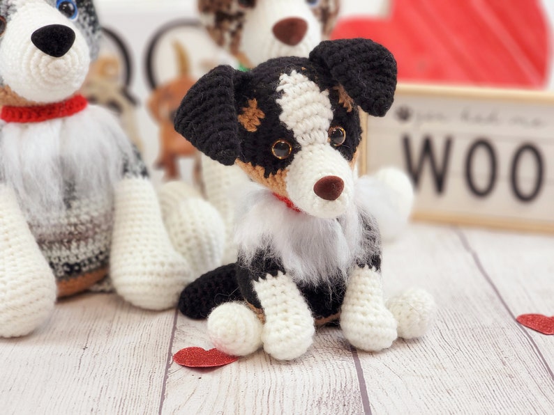 australian shephard crochet pattern, crochet pattern, australian shephard, dog crochet pattern, amigurumi, crochet dog image 10