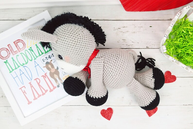 donkey crochet pattern, crochet donkey, donkey pattern, crochet pattern image 4