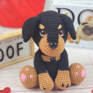 rottweiler, rottweiler crochet pattern, crochet pattern, crochet, pattern, amigurumi, rottweiler pattern