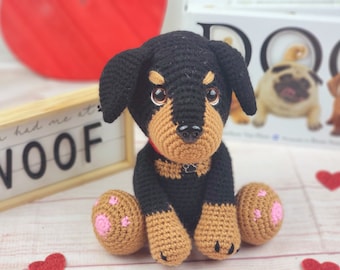 rottweiler, motif rottweiler crochet, motif au crochet, crochet, motif, amigurumi, motif rottweiler