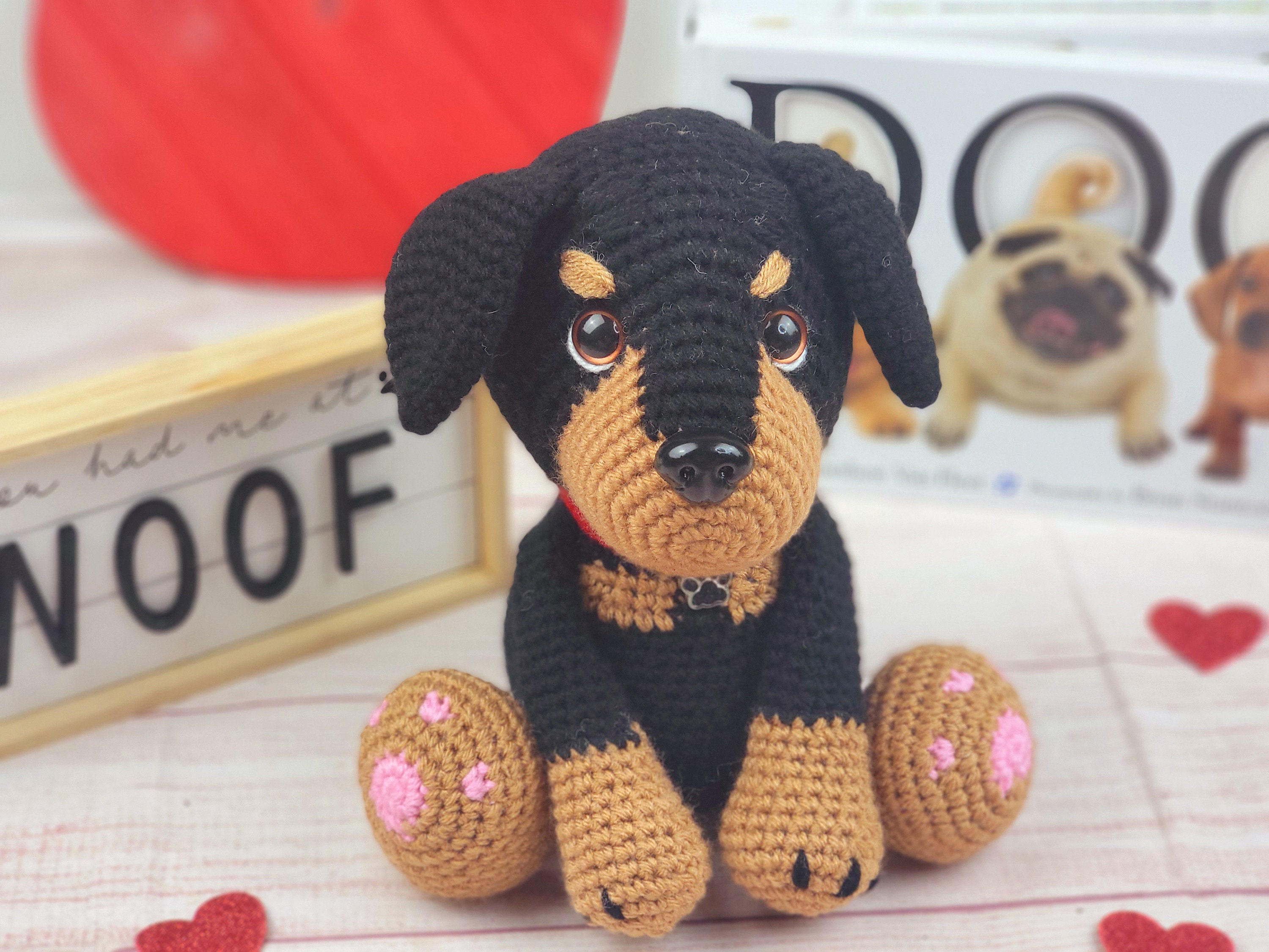 Rottweiler, Rottweiler Crochet Pattern, Crochet Pattern, Crochet
