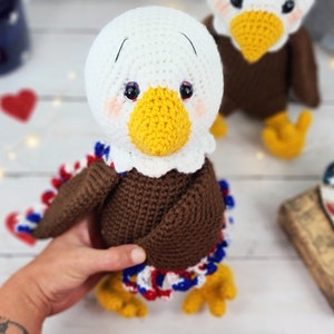eagle, crochet eagle, eagle crochet pattern, eagle tutorial, amigurumi, pattern, crochet pattern image 4