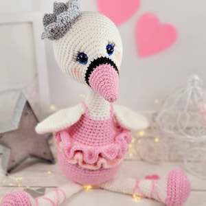 swan crochet pattern, crochet swan, swan pattern, crochet pattern image 6