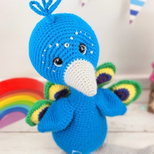 peacock crochet pattern, peacock doll, crochet peacock, crochet pattern image 8