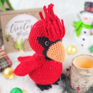 cardinal, cardinal crochet pattern, crochet pattern, amigurumi, crochet cardinal, cardinals, cardinal tutorial, cardinals