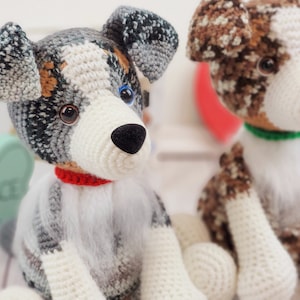 australian shephard crochet pattern, crochet pattern, australian shephard, dog crochet pattern, amigurumi, crochet dog image 6