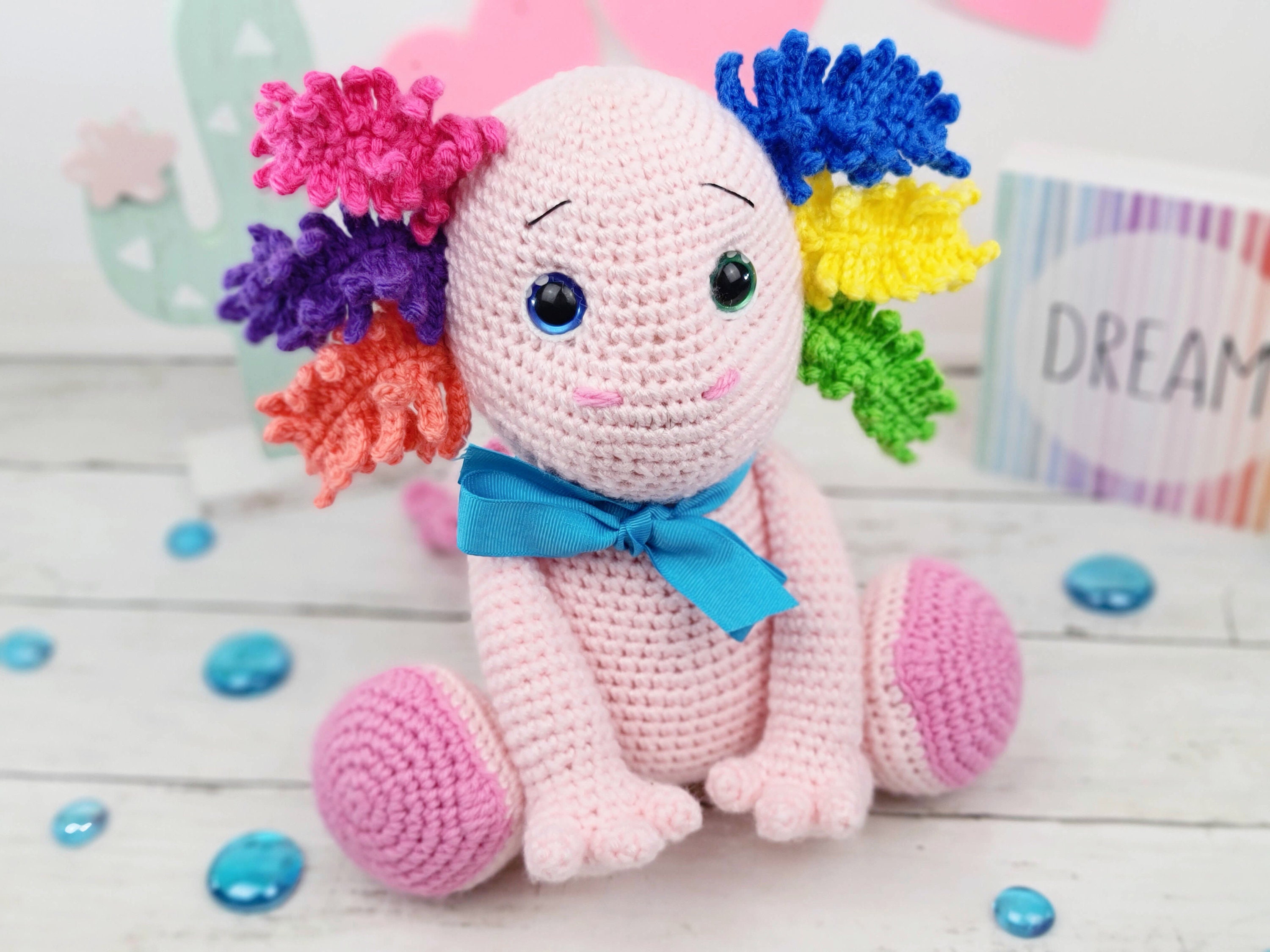 axolotl, axolotl plush, crochet axolotl, axolotl crochet pattern, ami…
