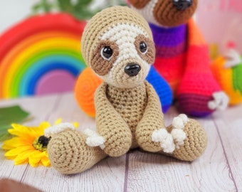 patrón de crochet de perezoso, perezoso de crochet, perezoso, patrón de crochet, amigurumi de perezoso, amigurumi, tutorial de perezoso