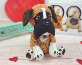 boxer crochet pattern, crochet boxer, boxer, crochet pattern, amigurumi, boxer amigurumi