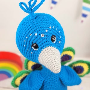 peacock crochet pattern, peacock doll, crochet peacock, crochet pattern image 7