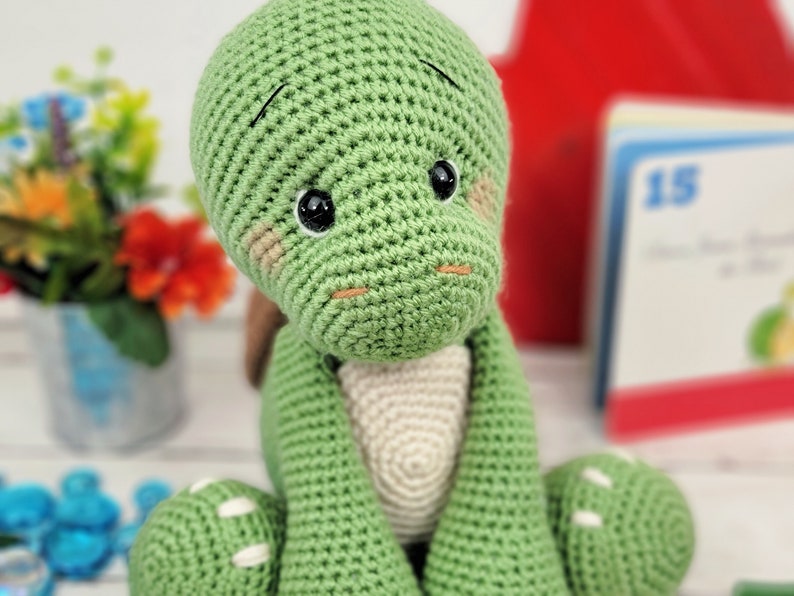 turtle crochet pattern, crochet turtle, amigurumi, turtle tutorial, turtle pattern, turtle doll, crochet pattern, baby gift image 6