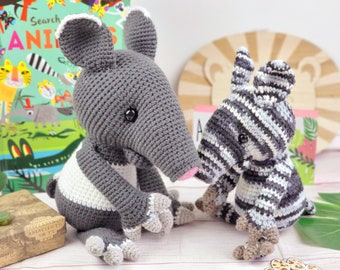 Tapir, Tapir Plüsch, Tapir Häkelanleitung, Häkelanleitung, Tapir amigurumi, Anleitung, häkeln, Tapir amigurumi