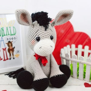 donkey crochet pattern, crochet donkey, donkey pattern, crochet pattern