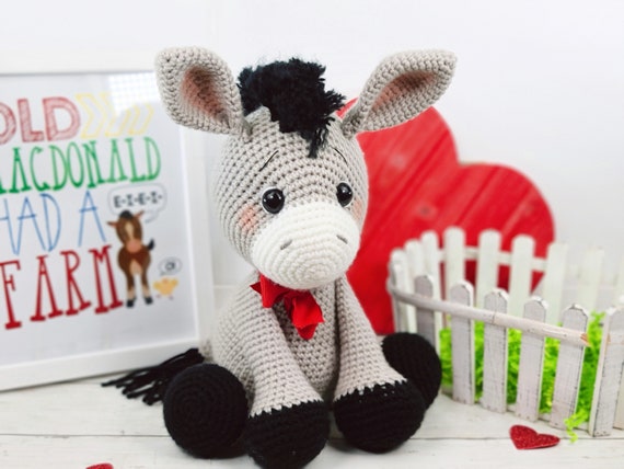 donkey crochet pattern, crochet donkey, donkey pattern, crochet pattern