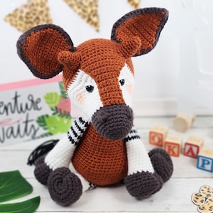 Okapi, Okapi Plüsch, Okapi häkeln, Okapi Häkelanleitung, Häkelanleitung, Amigurumi, Okapi Anleitung, Okapis, Okapi Anleitung