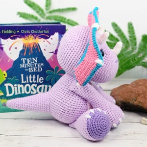 dinosaur crochet pattern, crochet dinosaur, t-rex crochet pattern, brontosaurus crochet pattern, triceratops crochet pattern image 5