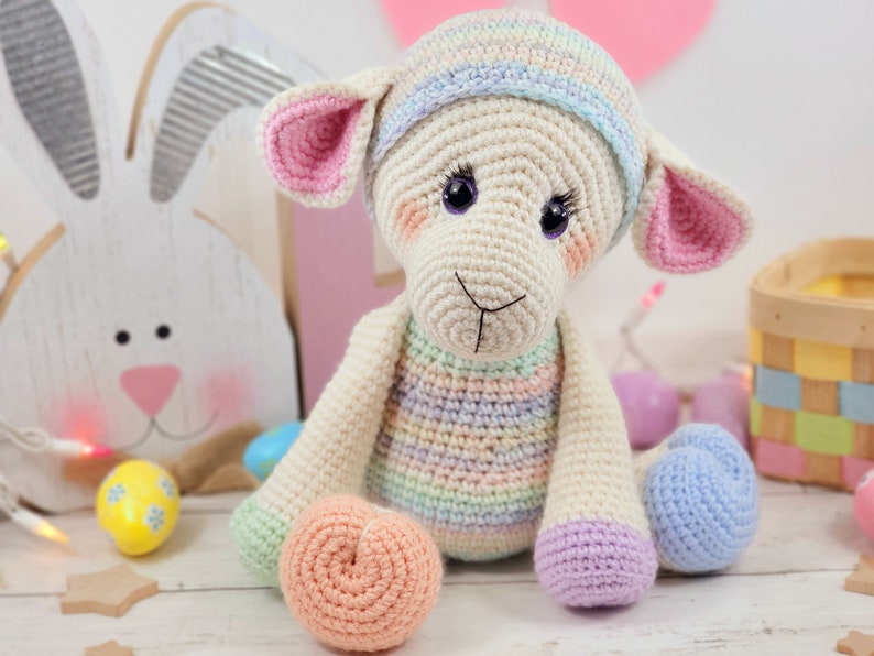 lamb crochet pattern, sheep crochet pattern, crochet lamb, crochet sheep, amigurumi lamb, lamb tutorial image 9