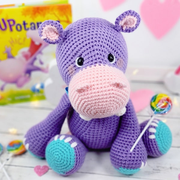 hippo crochet pattern, amigurumi, crochet pattern, crochet hippo