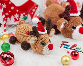 Padrão de crochê de rena, padrão de crochê, crochê, padrão, rena de crochê, amigurumi