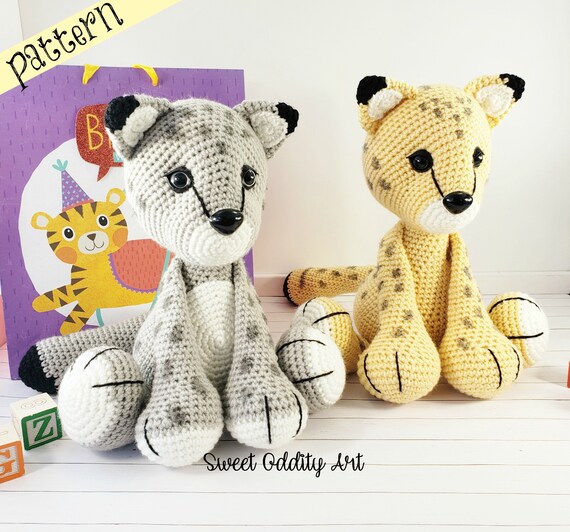 Snow leopard crochet pattern cheetah crochet pattern cat | Etsy