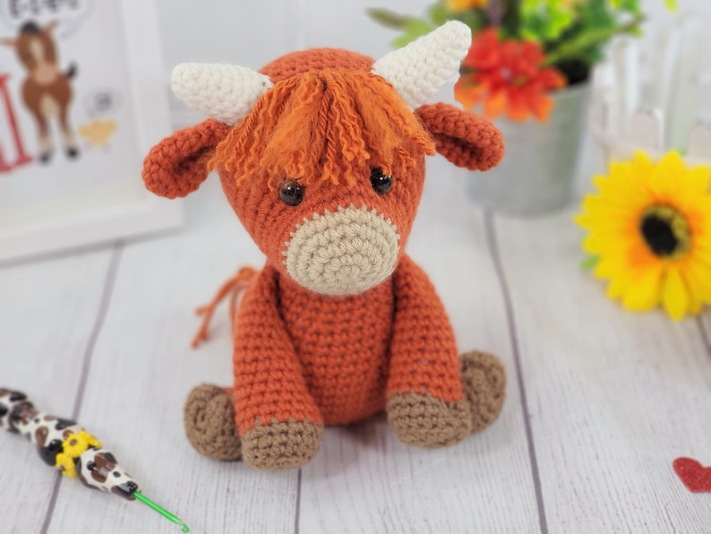 cow, crochet cow, cow crochet pattern, crochet pattern, amigurumi, pattern, crochet, cow tutorial image 7