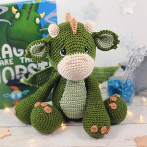 dragon crochet pattern, crochet dragon, amigurumi, dragon pattern, crochet pattern image 5