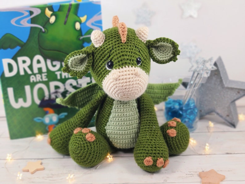 dragon crochet pattern, crochet dragon, amigurumi, dragon pattern, crochet pattern image 5