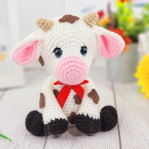 cow, crochet cow, cow crochet pattern, crochet pattern, amigurumi, pattern, crochet, cow tutorial image 8