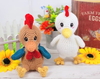 wzór na szydełkowego kurczaka, wzór na szydełkowego koguta, szydełkowy kurczak, szydełkowy kogut, wzór na szydełku, szydełkowy, wzór, amigurumi