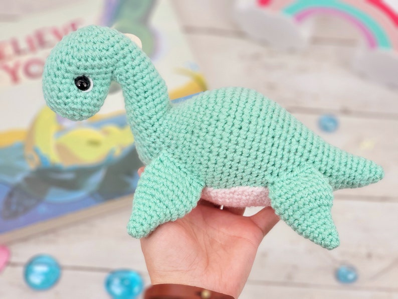 lochness monster, lochness, lochness crochet pattern, crochet pattern, amigurumi, tutorial, crochet lochness monster, baby gift image 1