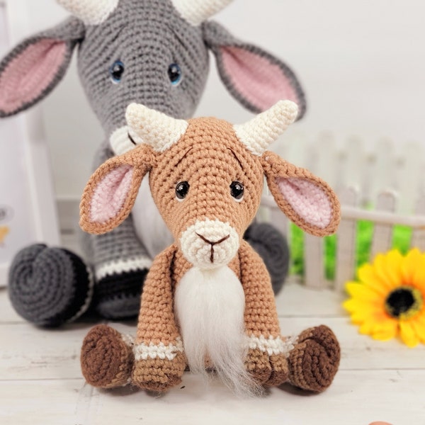 goat crochet pattern, crochet pattern, crochet goat, amigurumi goat, amigurumi pattern, pattern, crochet, goat pattern, goat tutorial