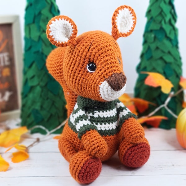 Eichhörnchen, Eichhörnchen Häkelanleitung, Eichhörnchen häkeln, Häkelanleitung, Eichhörnchen Anleitung, Amigurumi Anleitung, Amigurumi