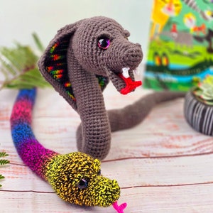 snake crochet pattern, cobra crochet pattern, crochet pattern, crochet snake, crochet cobra