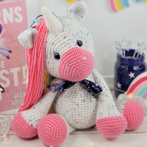 unicorn crochet pattern, crochet unicorn, amigurumi, crochet pattern, unicorn pattern image 1