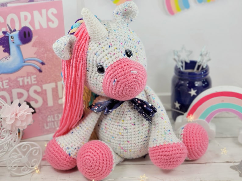 unicorn crochet pattern, crochet unicorn, amigurumi, crochet pattern, unicorn pattern image 1