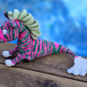 hippocampus virkmönster, virkmönster, amigurumi, mönster, virkning, virkad häst, hästvirkmönster