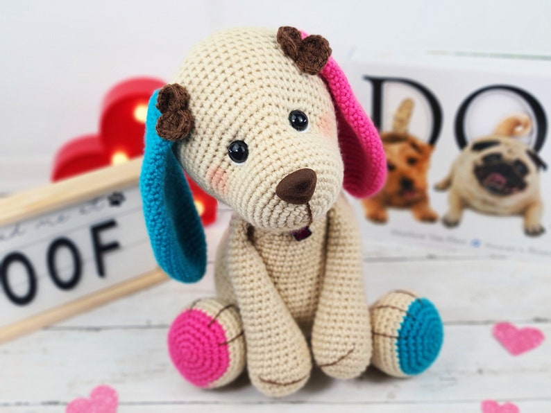 modèle de crochet de chien, modèle de crochet de chiot, modèle de crochet, chien au crochet, chiot au crochet image 4