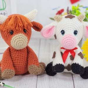 cow, crochet cow, cow crochet pattern, crochet pattern, amigurumi, pattern, crochet, cow tutorial image 1