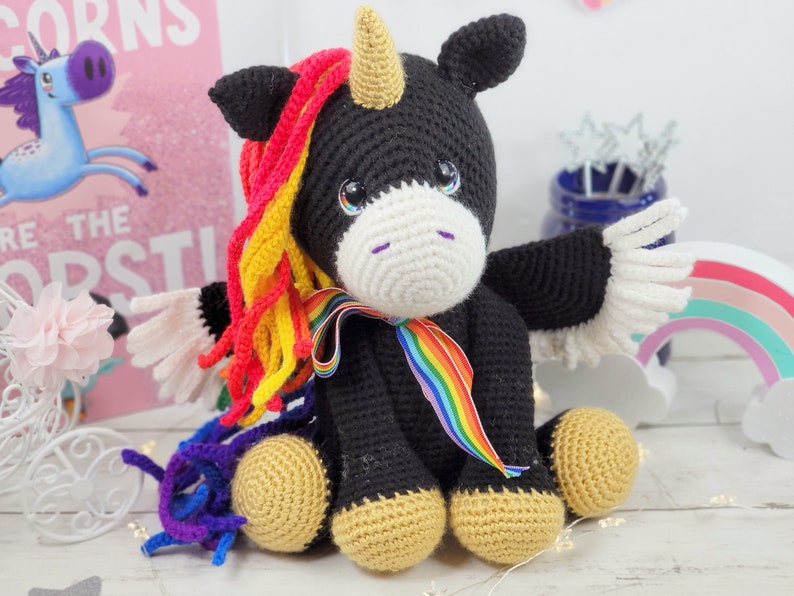 unicorn crochet pattern, crochet unicorn, amigurumi, crochet pattern, unicorn pattern image 6