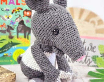 バク、バクのぬいぐるみ、バクのかぎ針編みパターン、かぎ針編みの