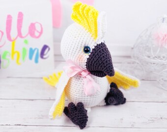 cockatoo, cockatoo crochet pattern, crochet cockatoo, crochet pattern, pattern, crochet, amigurumi, amigurumi cockatoo