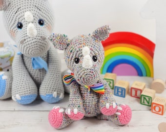 rhino, rhino crochet pattern, crochet pattern, rhino tutorial, amigurumi, crochet rhino