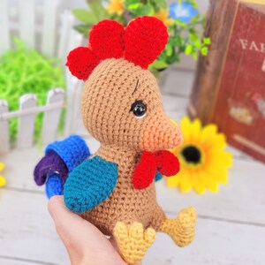 rooster crochet pattern, chicken crochet pattern, crochet pattern, crochet rooster, crochet chicken, amigurumi, rooster tutorial image 10