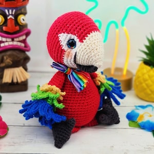 parrot crochet pattern, bird crochet pattern, crochet pattern, crochet parrot, bird, parrot, macaw crochet pattern, pattern, crochet