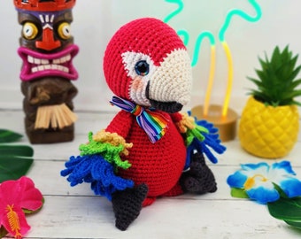 parrot crochet pattern, bird crochet pattern, crochet pattern, crochet parrot, bird, parrot, macaw crochet pattern, pattern, crochet