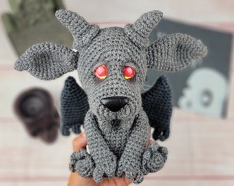 gargoyle crochet pattern, crochet pattern, amigurumi, gargoyle, crochet gargoyle