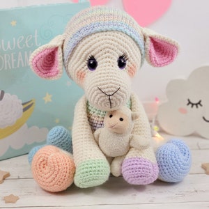 lamb crochet pattern, sheep crochet pattern, crochet lamb, crochet sheep, amigurumi lamb, lamb tutorial image 2