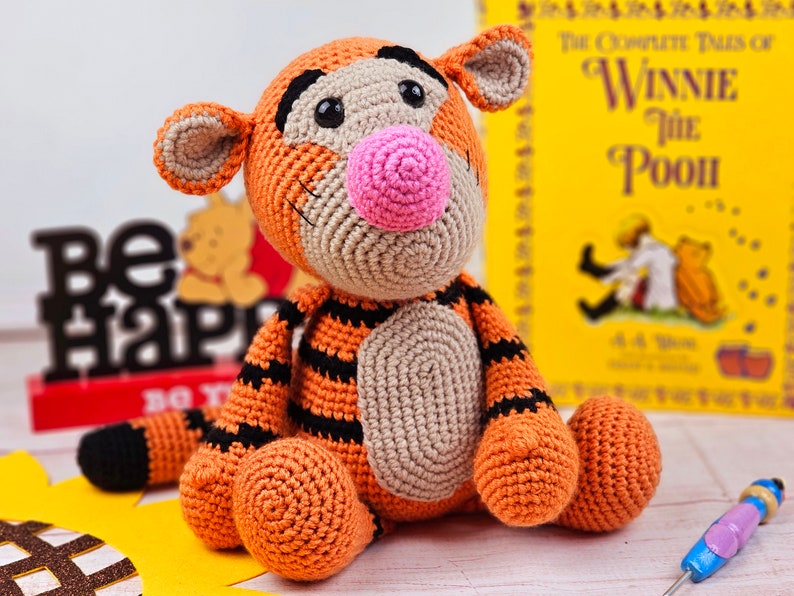 tiger crochet pattern, crochet tiger, tiger pattern, crochet pattern image 6