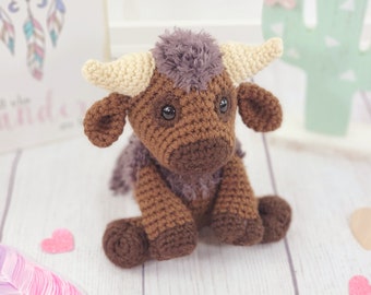 mini bison, mini bison crochet pattern, crochet pattern, crochet bison, amigurumi, bison pattern, crochet, pattern, bison tutuorial