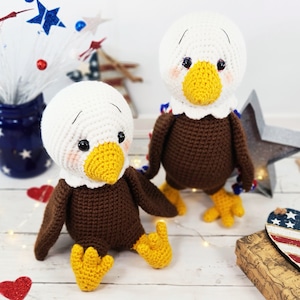 eagle, crochet eagle, eagle crochet pattern, eagle tutorial, amigurumi, pattern, crochet pattern image 1